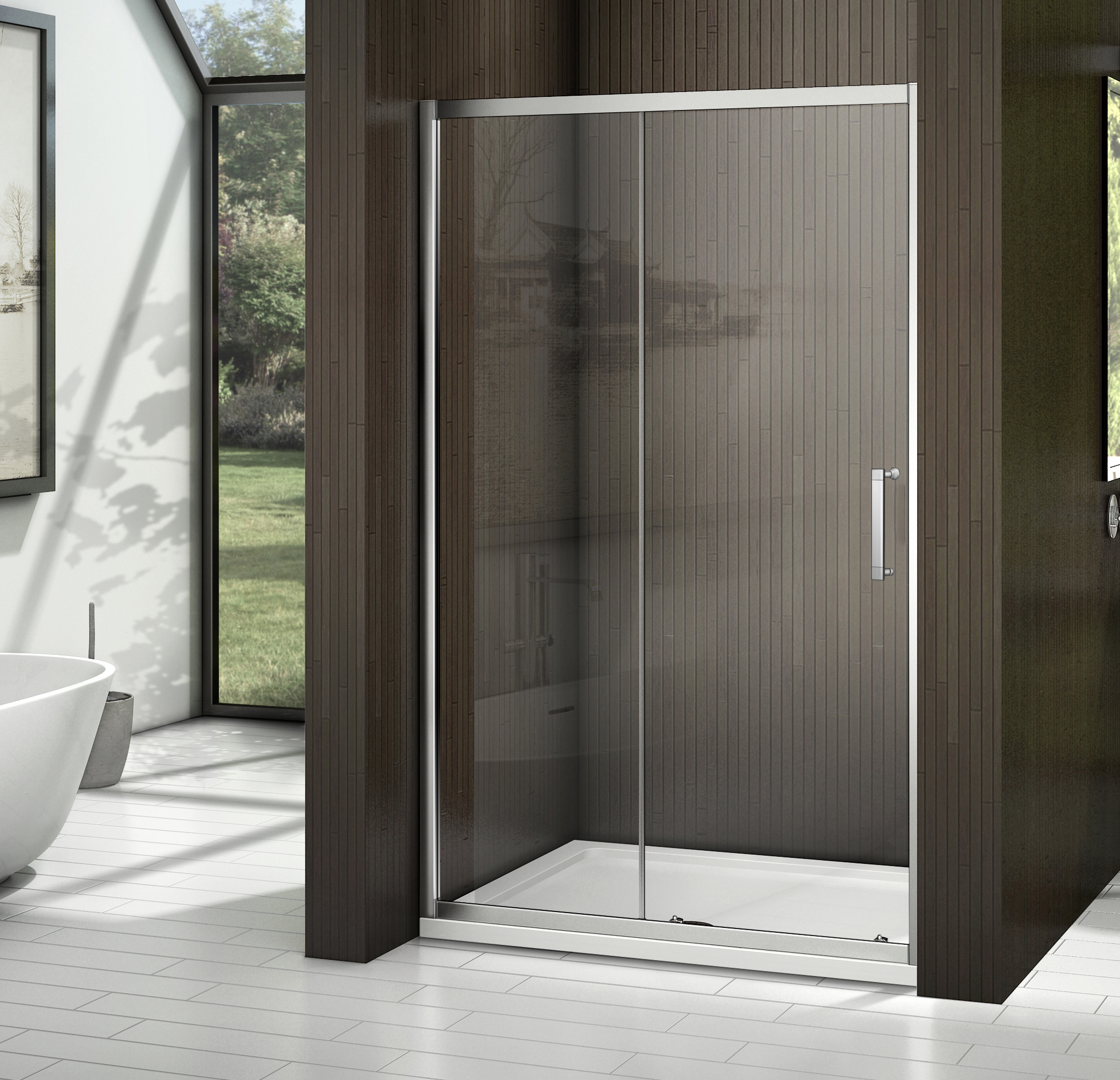 душевая дверь gooddoor latte wtw-110-c-we 110x185