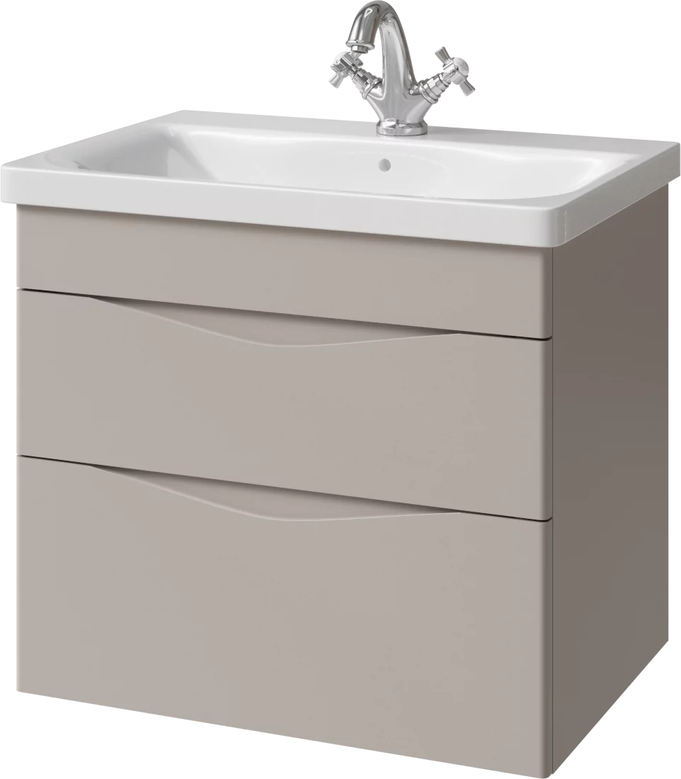 тумба подвесная caprigo lento 65 36210-sf022 коричневый матовый