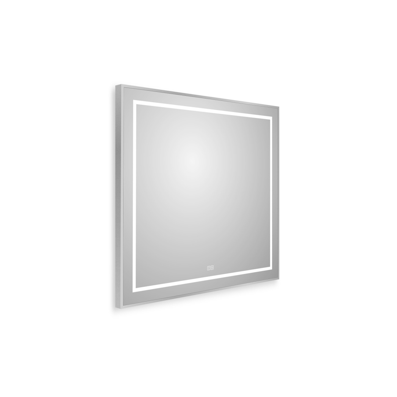 зеркало belbagno spc-kraft-800-800-led-tch-warm с подсветкой и подогревом, сатин