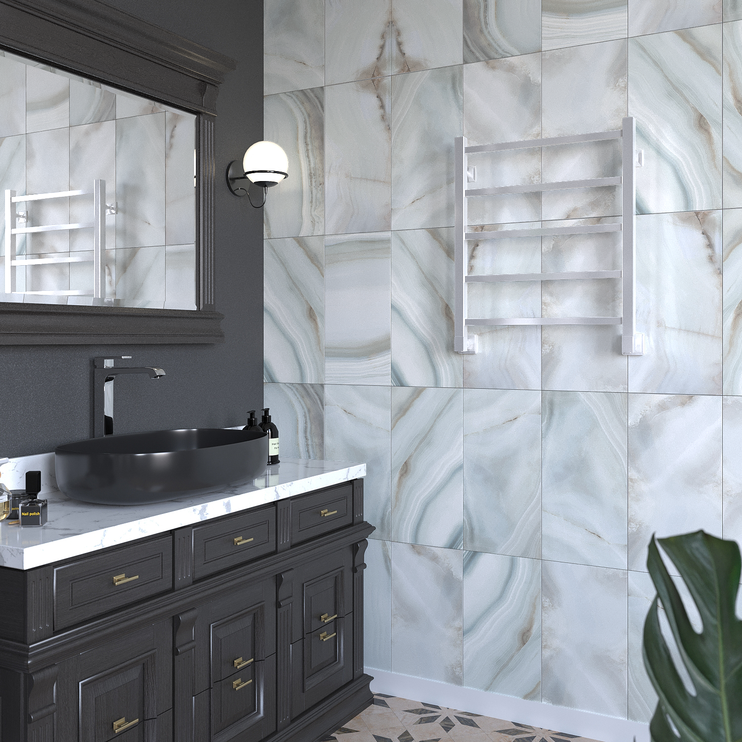 полотенцесушитель водяной stinox quatro 50x60 белый глянец