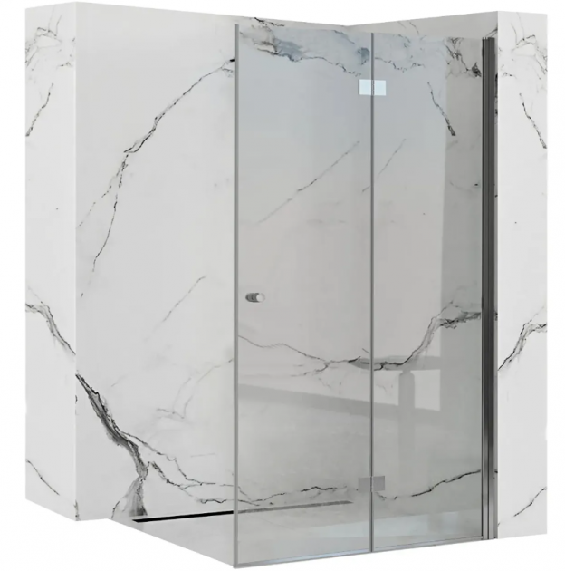 душевая дверь rea fold modul rea-k7438 110x190 стекло прозрачное, профиль серебро
