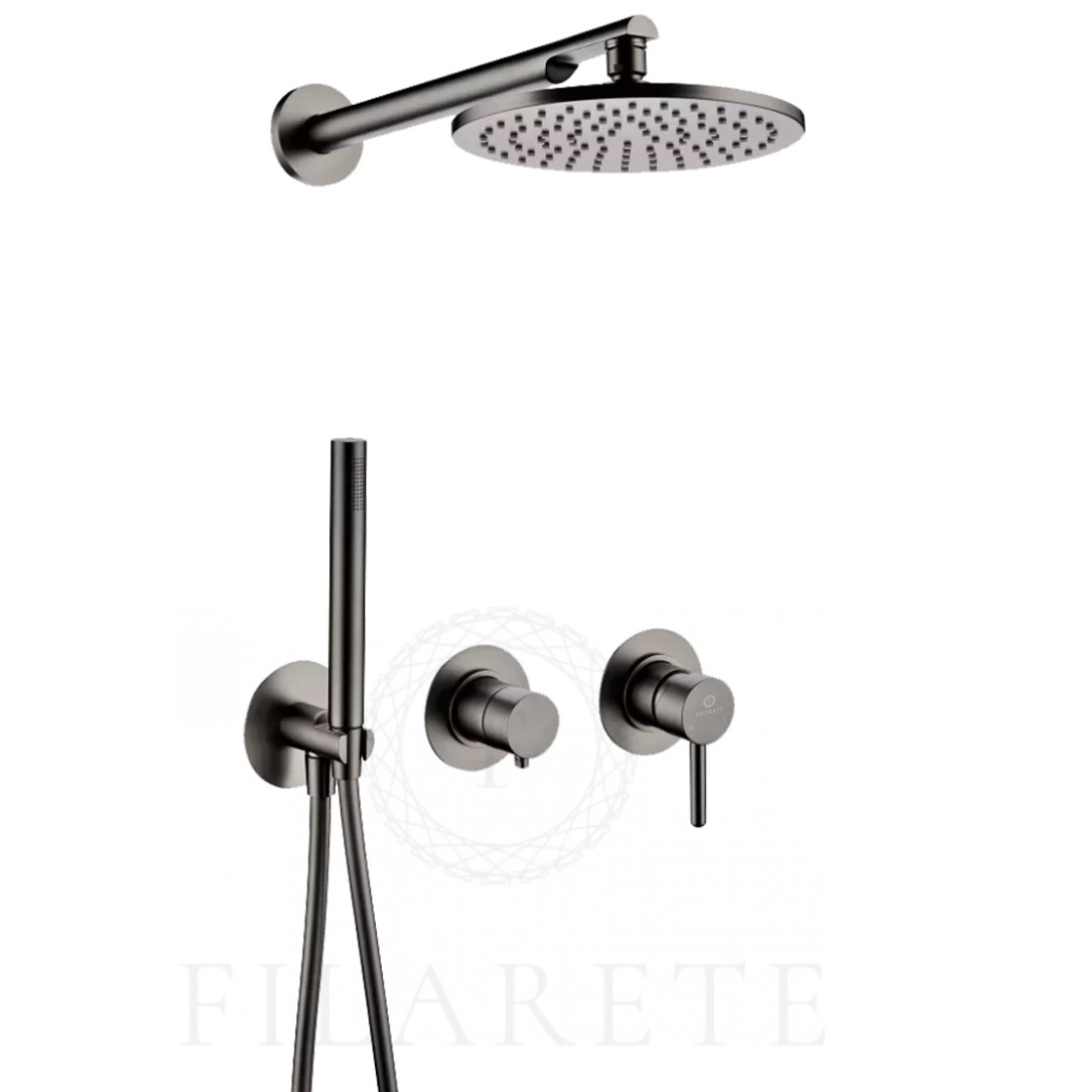 душевая система скрытого монтажа filarete roun fl1030bg оружейная сталь