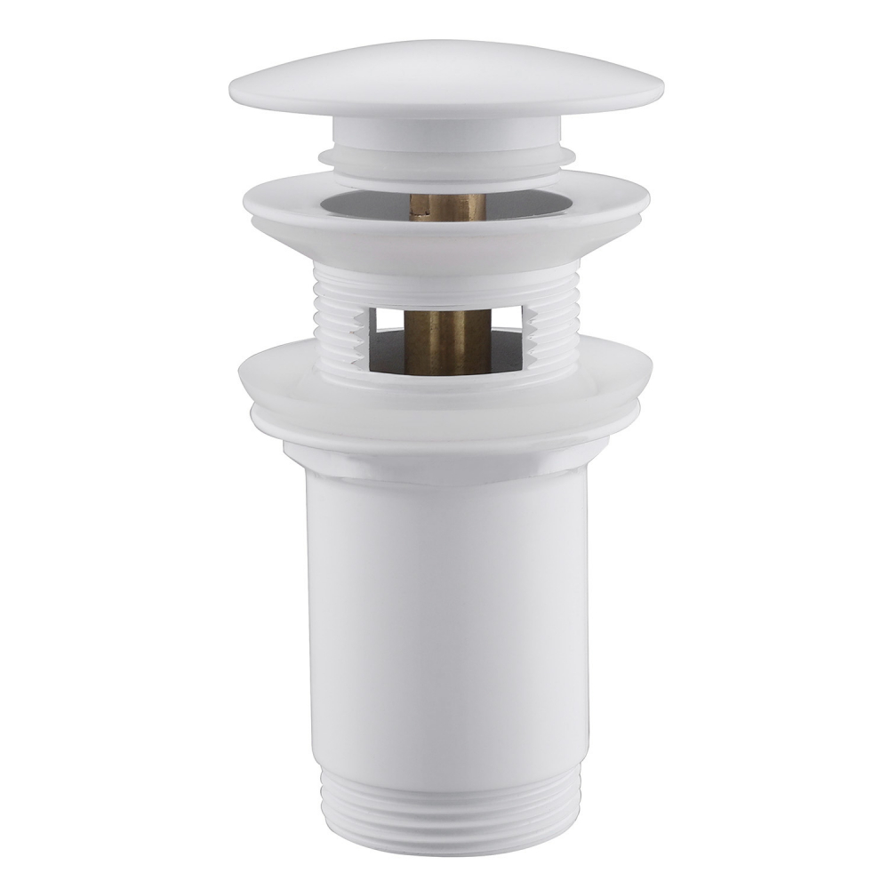 донный клапан abber bequem af0010w с переливом, белый
