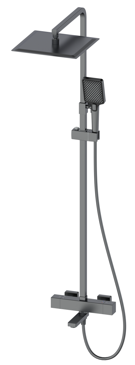 душевая стойка oliveeka ol-739901-bgm оружейная сталь