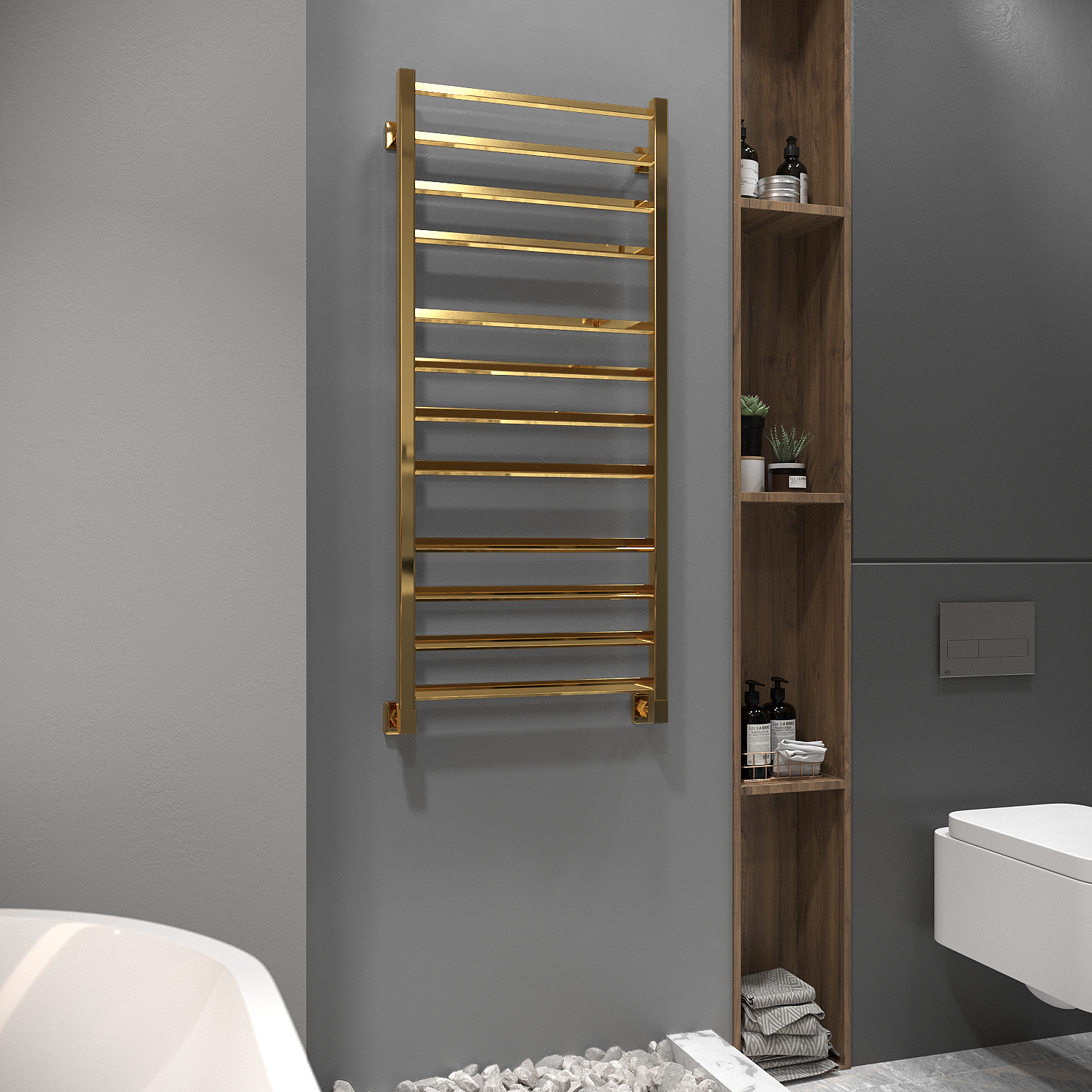 полотенцесушитель водяной stinox milana 50x120 золото глянец