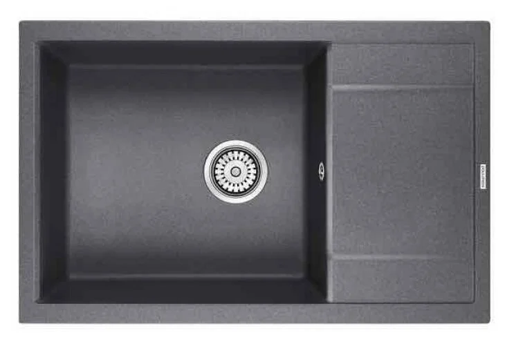 мойка кухонная paulmark flugen pm317850-dg 78x50 графит
