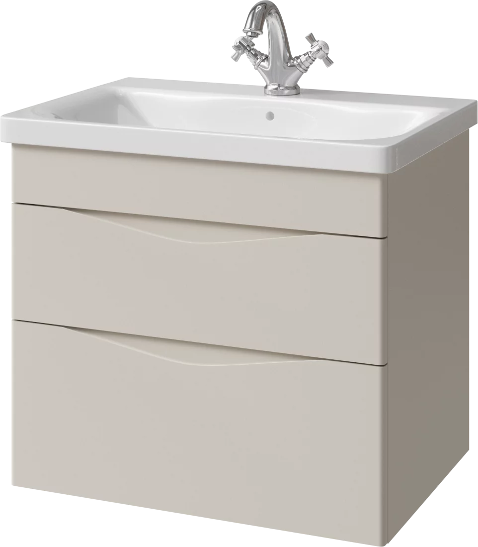 тумба подвесная caprigo lento 65 36210-sf023 бежевый матовый
