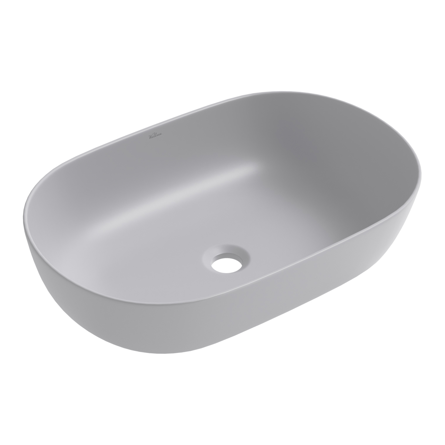 умывальник накладной wellsee chic riviera 326812000 60x41 серый матовый