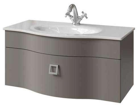 тумба подвесная caprigo nokturn 90 1313-sf025 серый глянец
