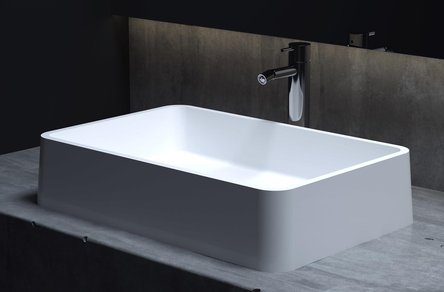 умывальник накладной salini gloria 307 59,5x39,5 solix матовый