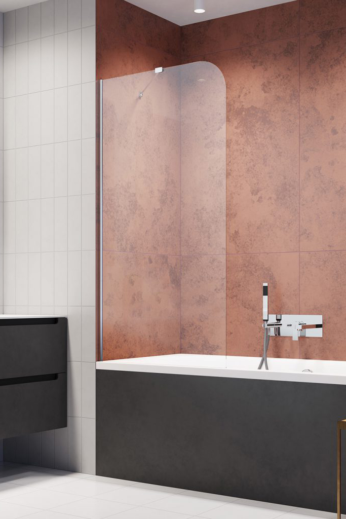 шторка на ванну radaway torrenta pnj/l 80x150 (прозрачное) левая
