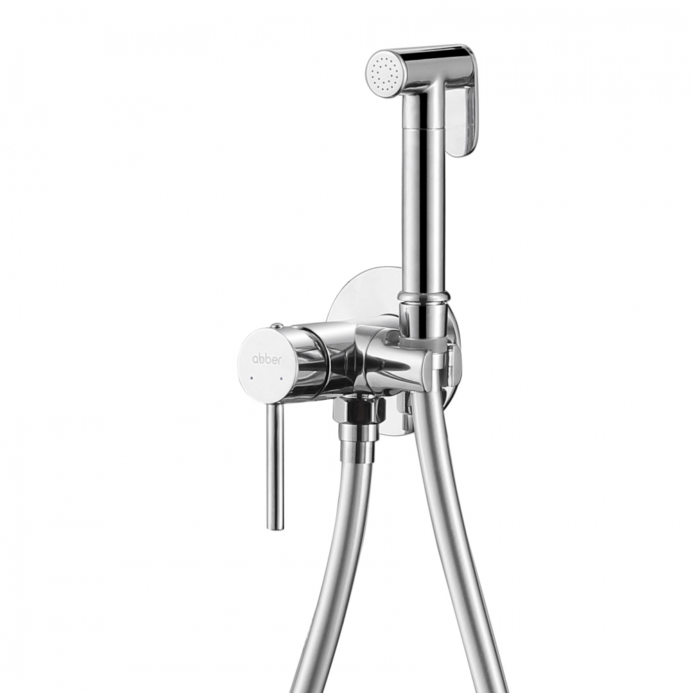 смеситель с гигиеническим душем abber wasser kreis af8125 хром
