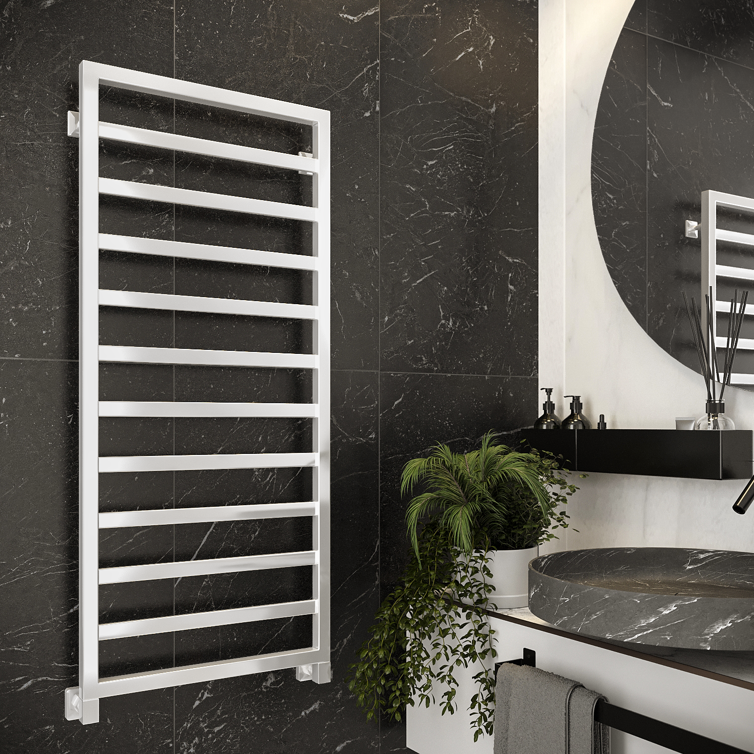 полотенцесушитель водяной stinox bergamo 50x120 белый глянец