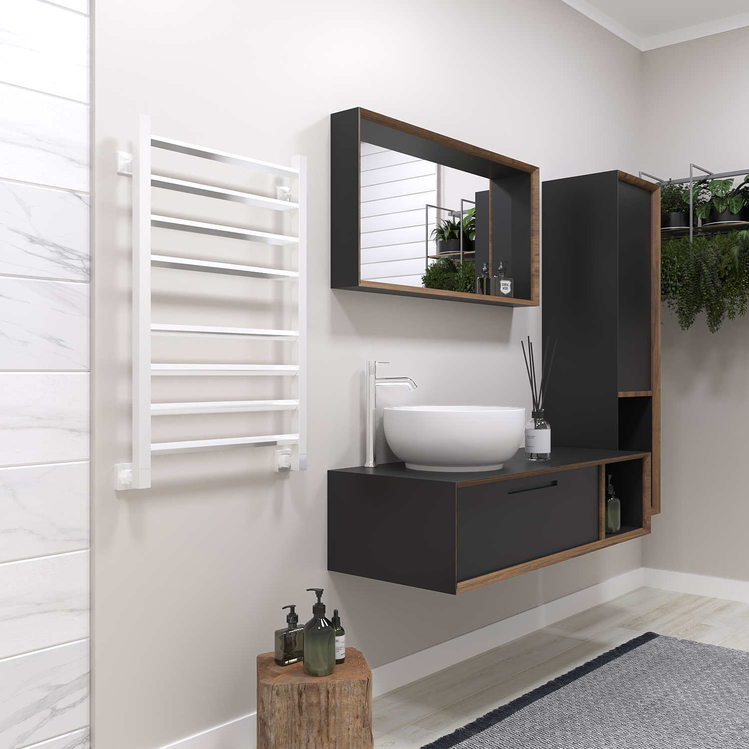 полотенцесушитель водяной stinox sorento 50x80 белый глянец