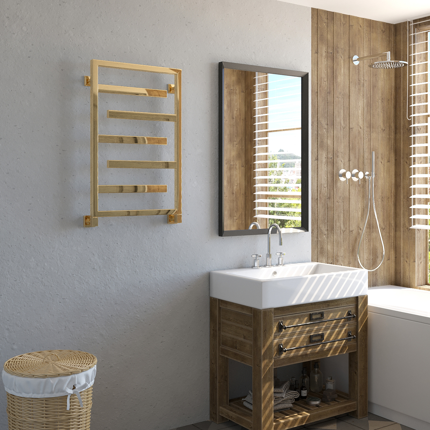 полотенцесушитель водяной stinox corsica 50x80 золото