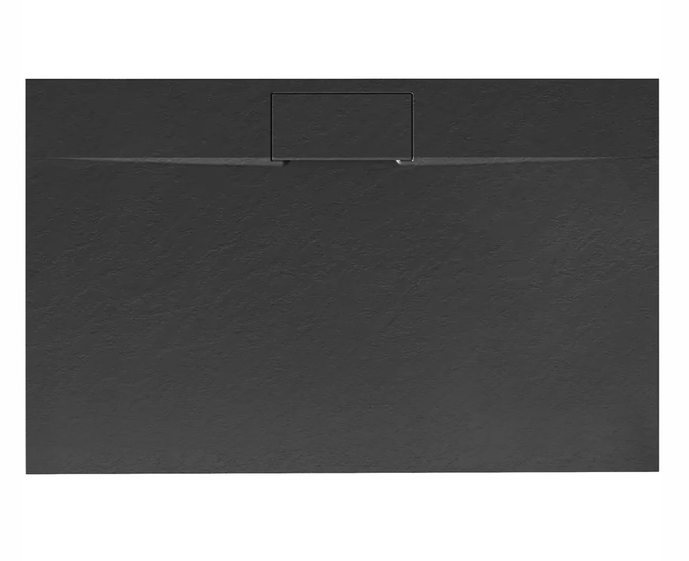 душевой поддон rea bazalt long black 120x90 черный матовый