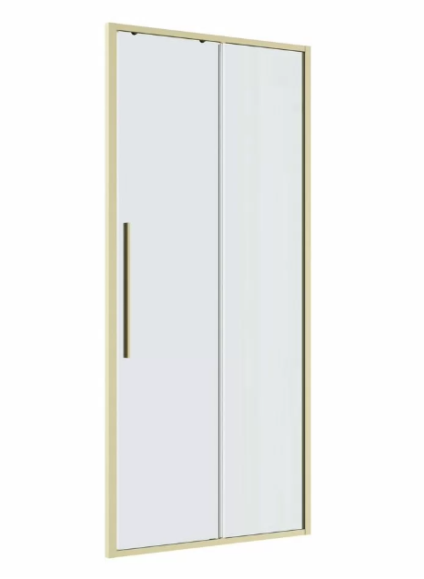 душевая дверь niagara nova ng-44-12asg 120x195 стекла прозрачные, профиль брашированное золото