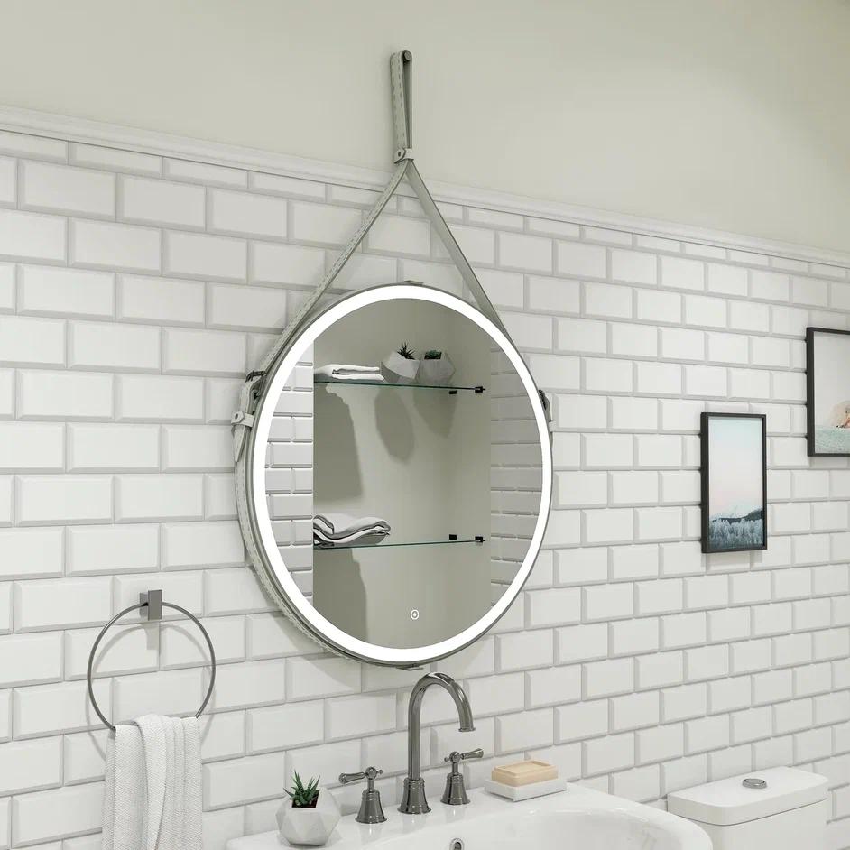 зеркало континент millenium white led d800 с подсветкой, сенсорным управлением, белое