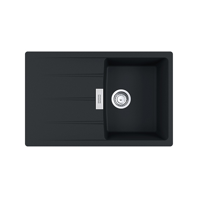 кухонная мойка franke centro cng 611/211-78 78x50 черный матовый