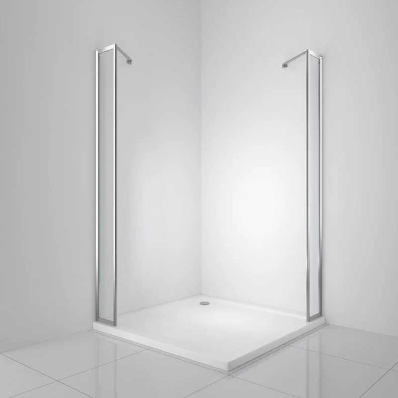 душевой уголок belbagno luce-ah-22-130/105-c-cr, стекло прозрачное/профиль хром