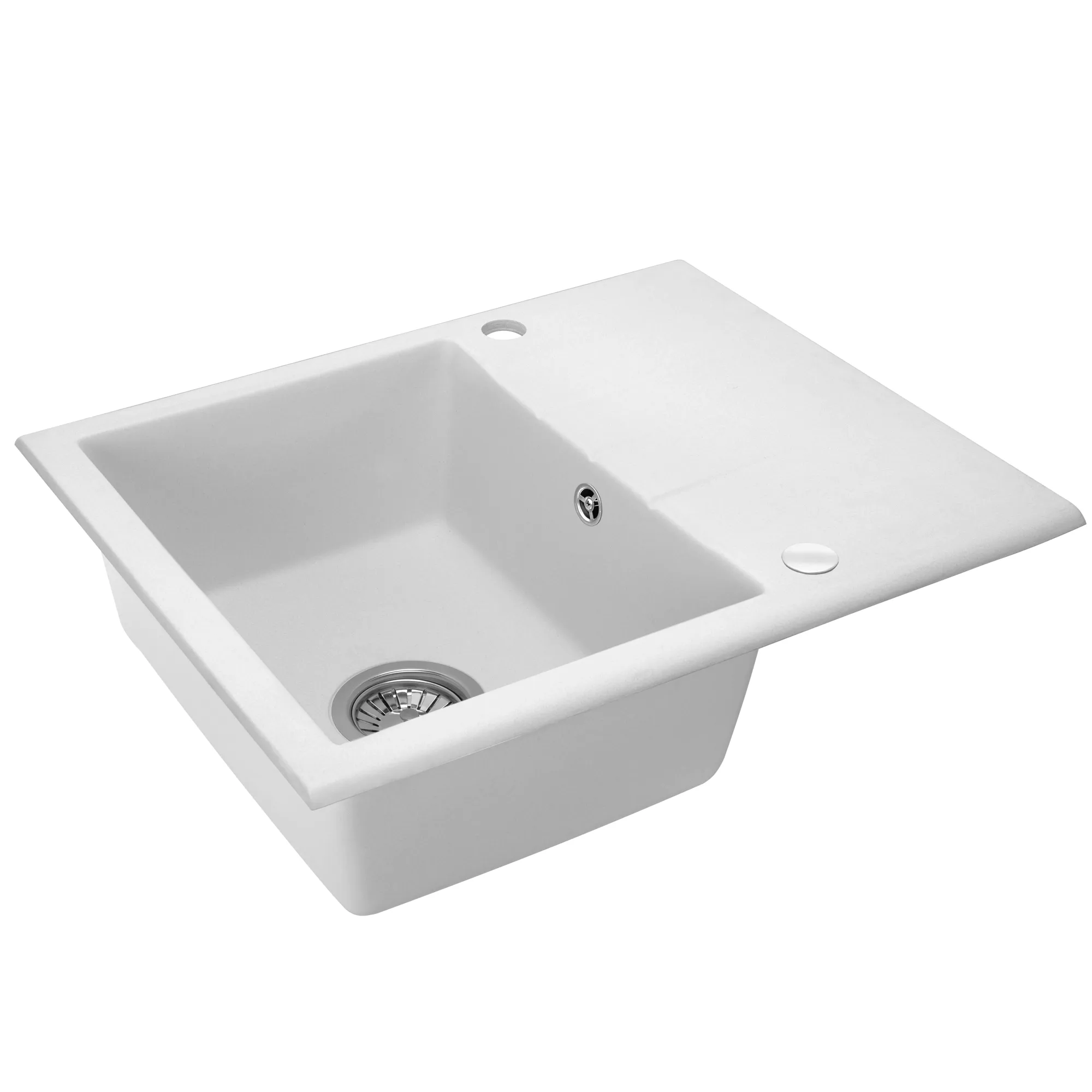 кухонная мойка rea north white zle-00127 59,5x48,5 белый