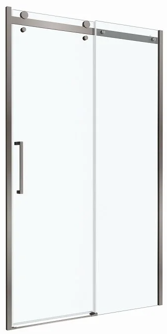 душевая дверь belbagno marino_2-bf-1-150-c-gm 150x195 стекло прозрачное, профиль оружейная сталь