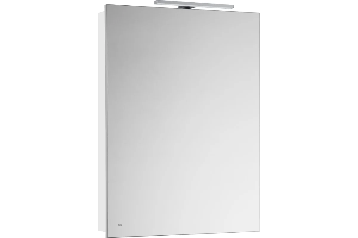 шкаф с зеркалом roca victoria 60x81 правый, с подсветкой, белый глянец