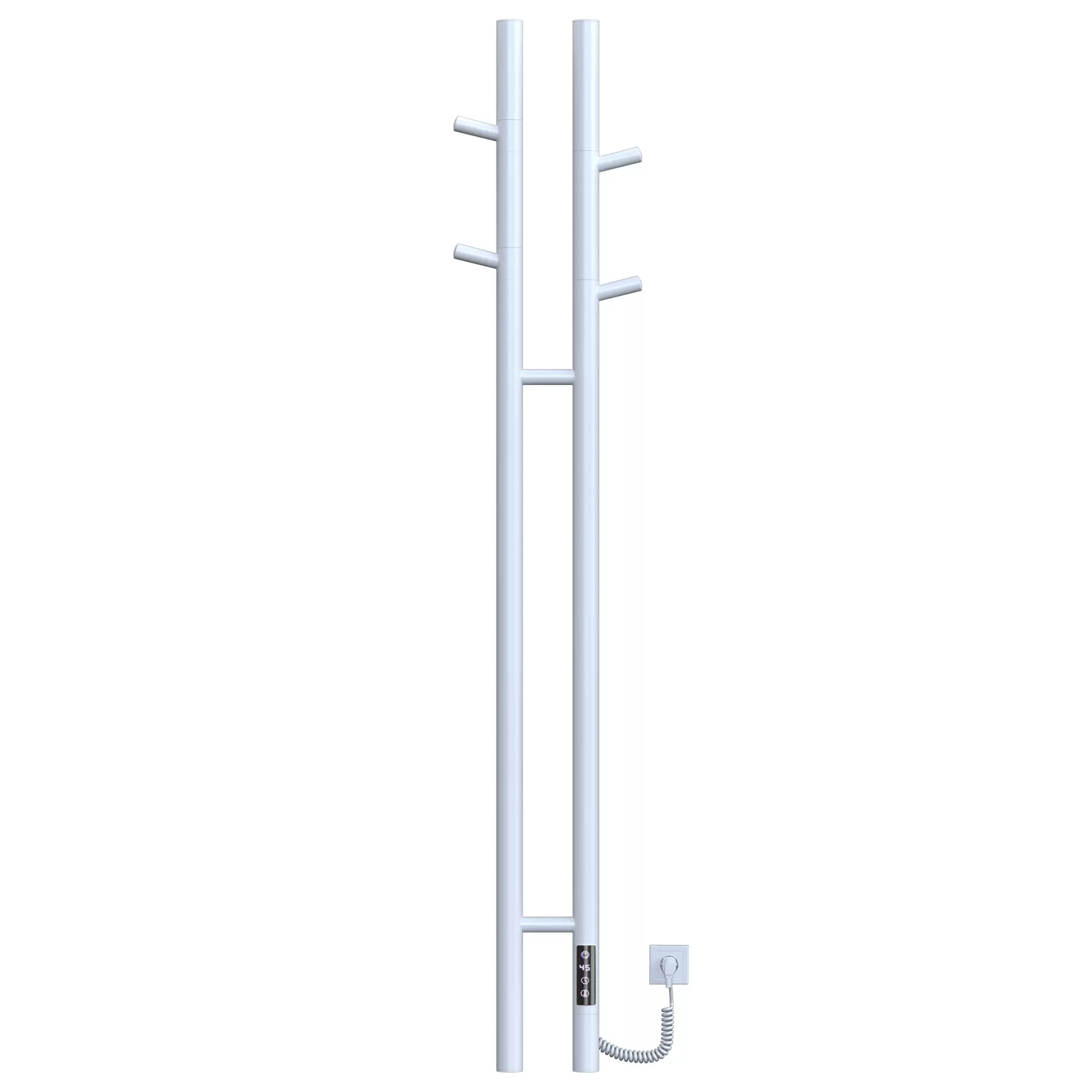 полотенцесушитель электрический gloss & reiter duofit.e2.l.25х140.h4.40.timer.white белый