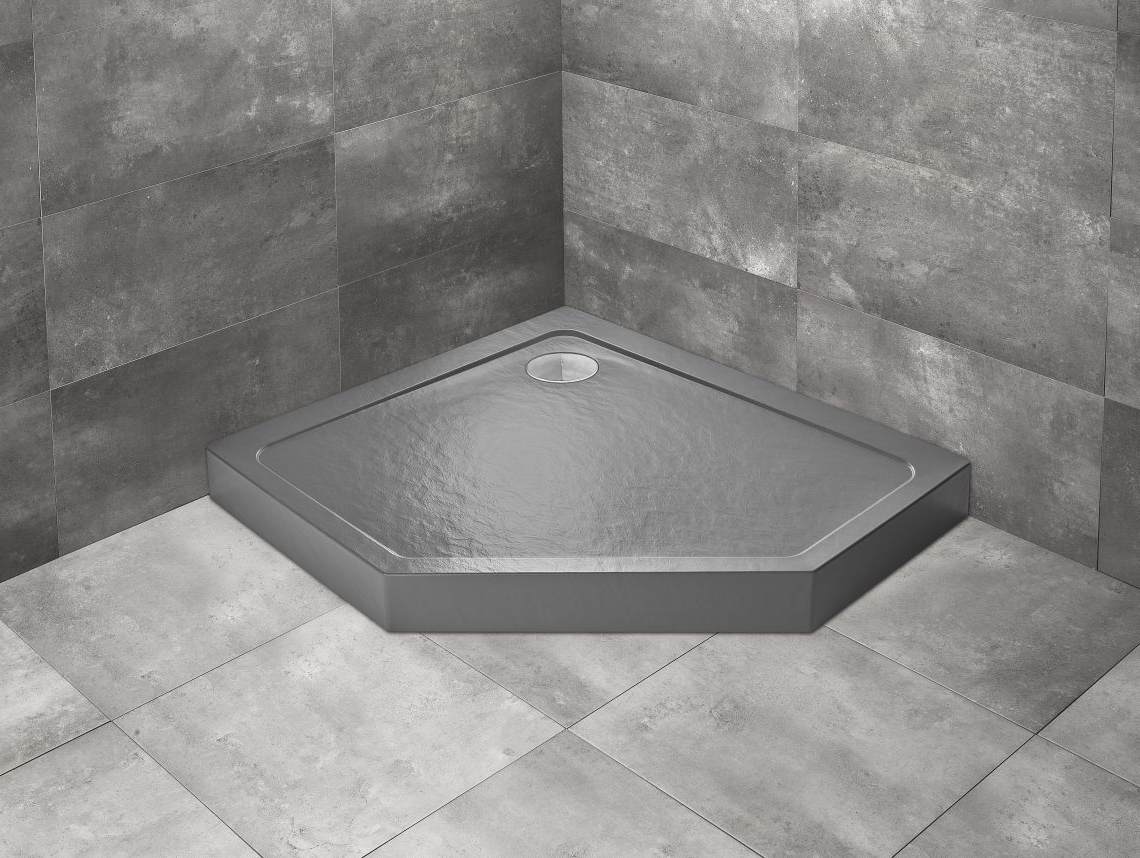 душевой поддон radaway doros pt e compact 90x80 stone anthracite левый