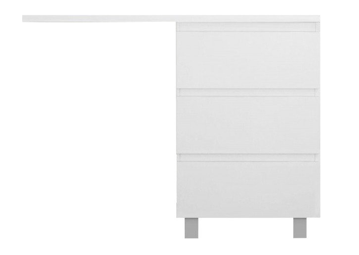 тумба с умывальником эстет dallas luxe 150x48 правая, напольная, 3 ящика, белый