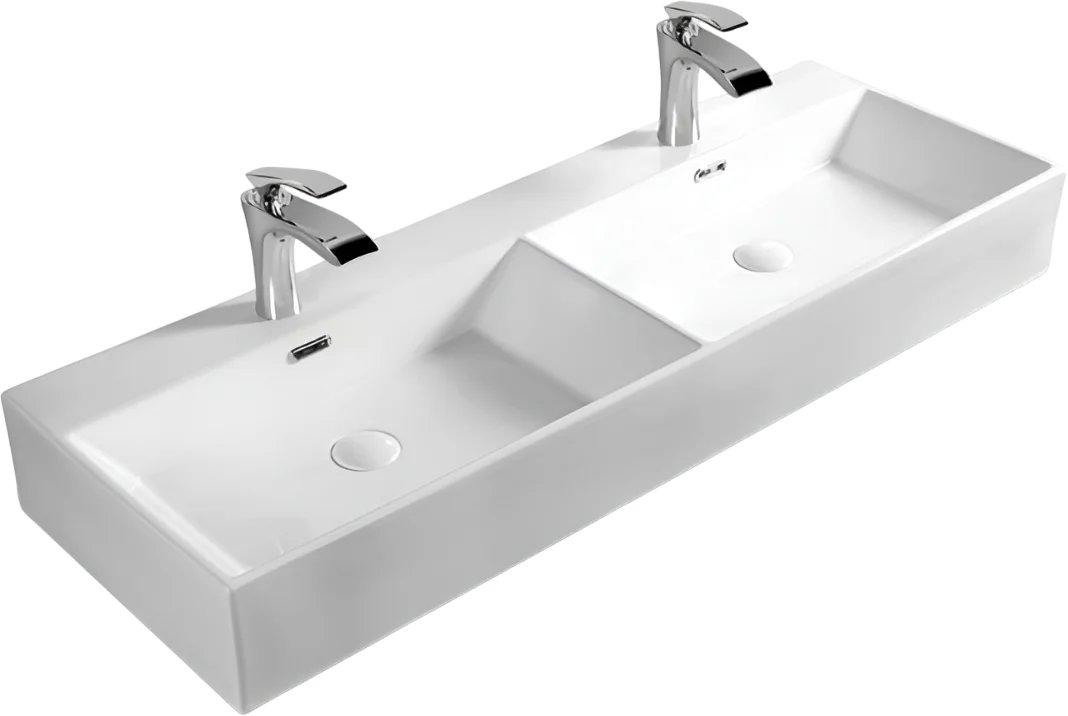 умывальник santiline sl-2114 120x42 двойной, белый