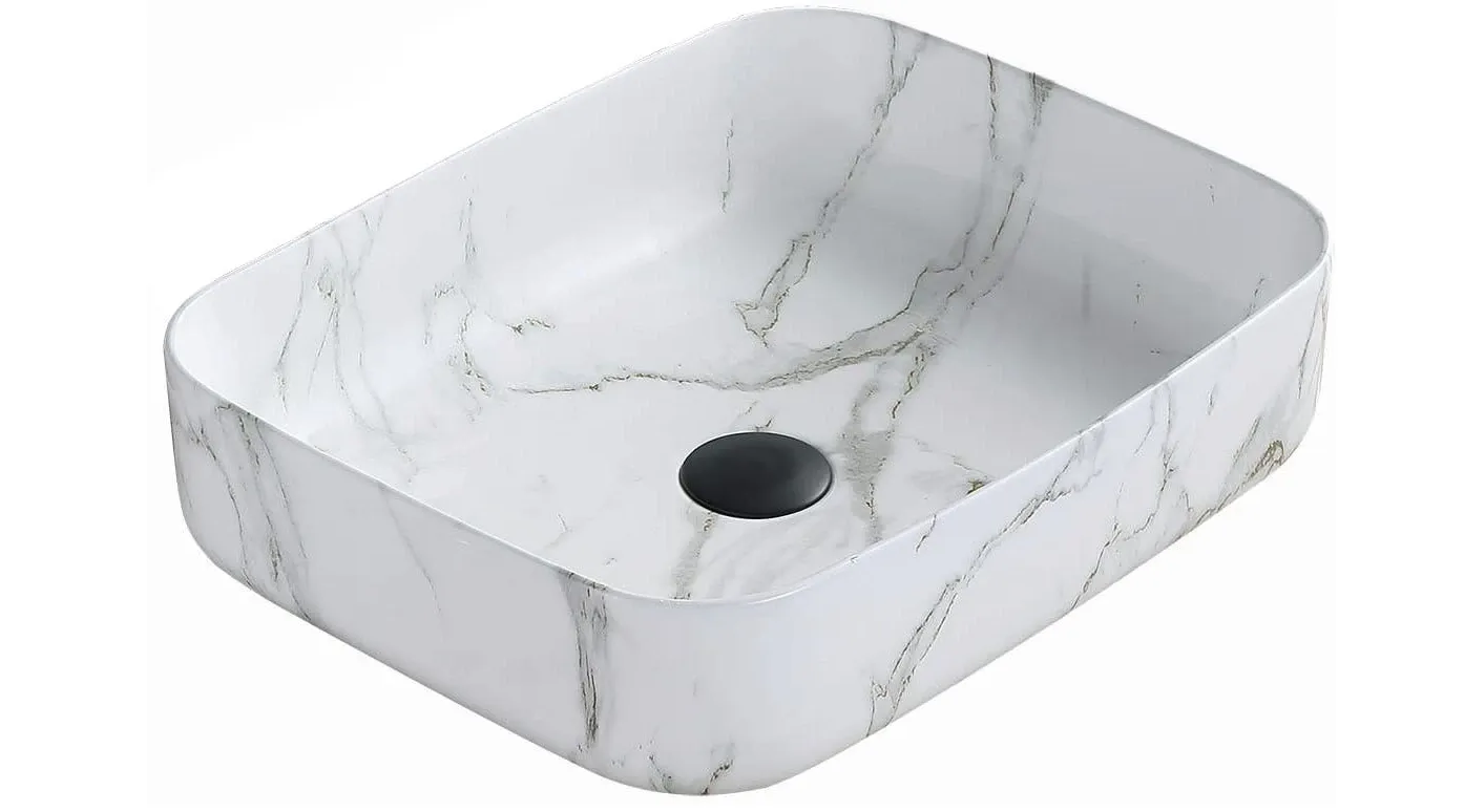 умывальник mexen carla marble matt 50x39 мрамор