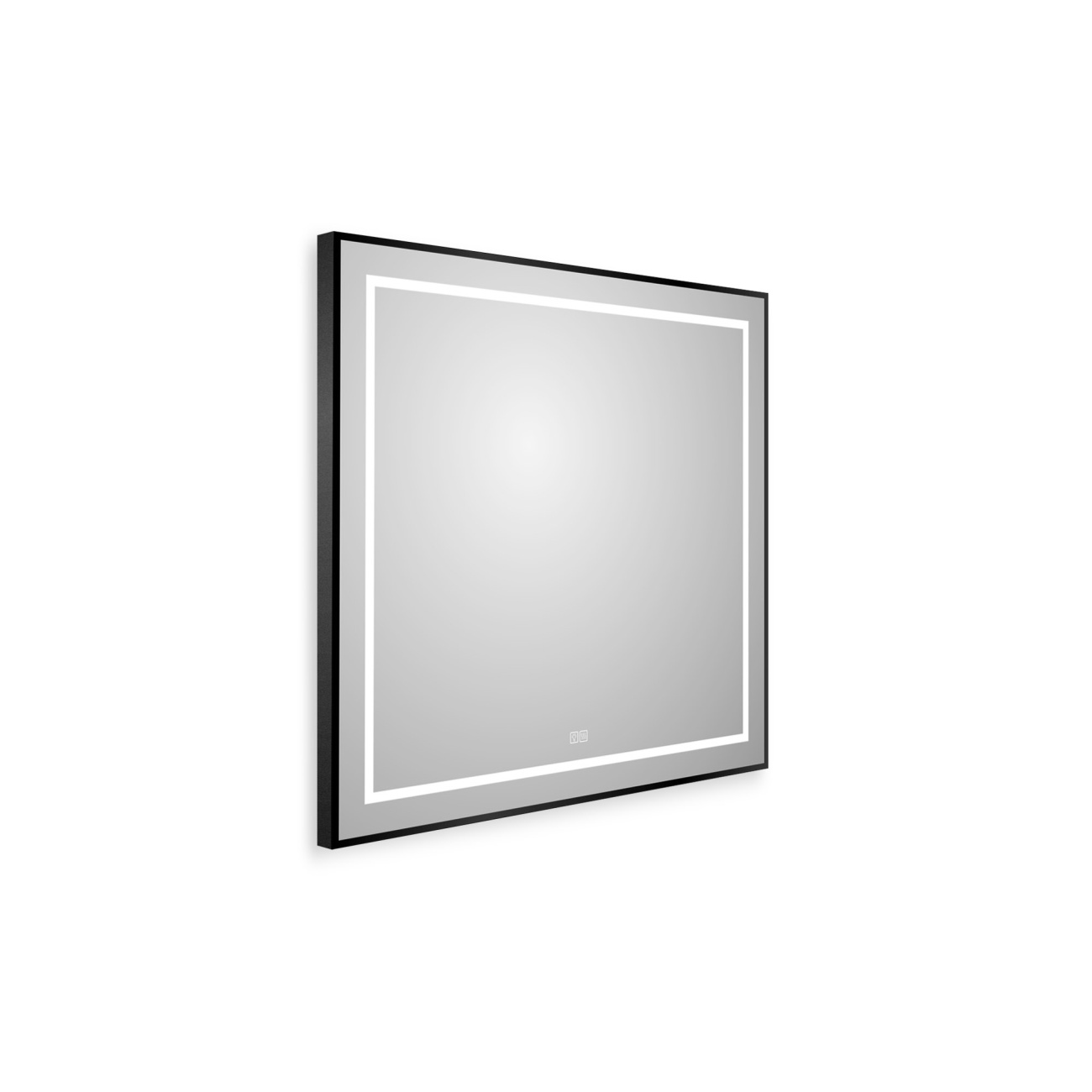 зеркало belbagno spc-kraft-900-800-led-tch-warm-nero с подсветкой и подогревом, черный