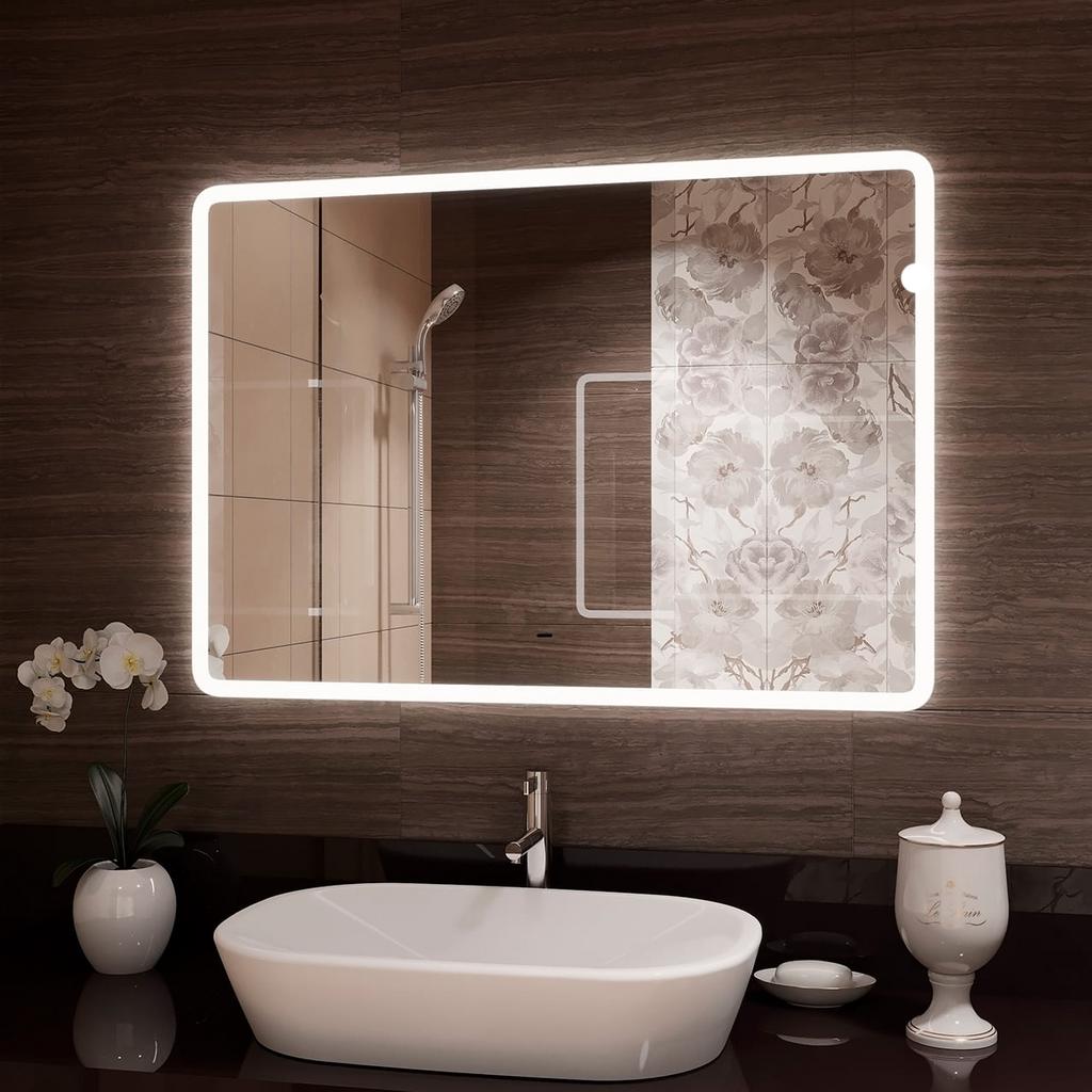 зеркало континент demure led 100x70 с подсветкой и бесконтактным сенсором