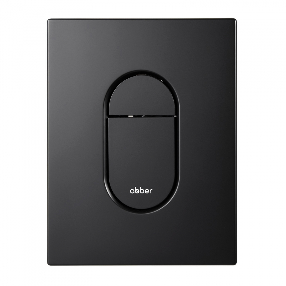 клавиша смыва abber ac0124mb черный матовый