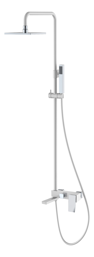 душевая стойка boheme q white chrome 148-wcr.2 белый/хром