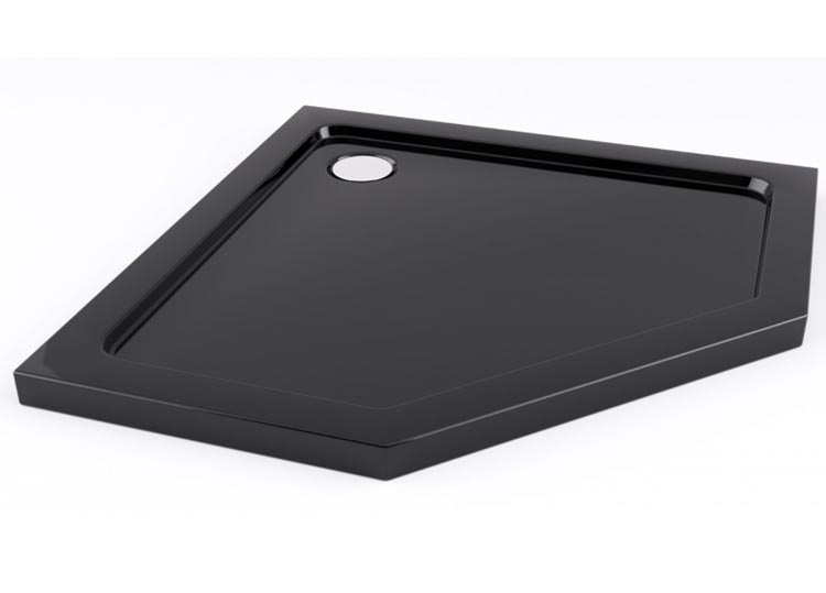 душевой поддон rea diamond black rea-k8543 90x90 черный