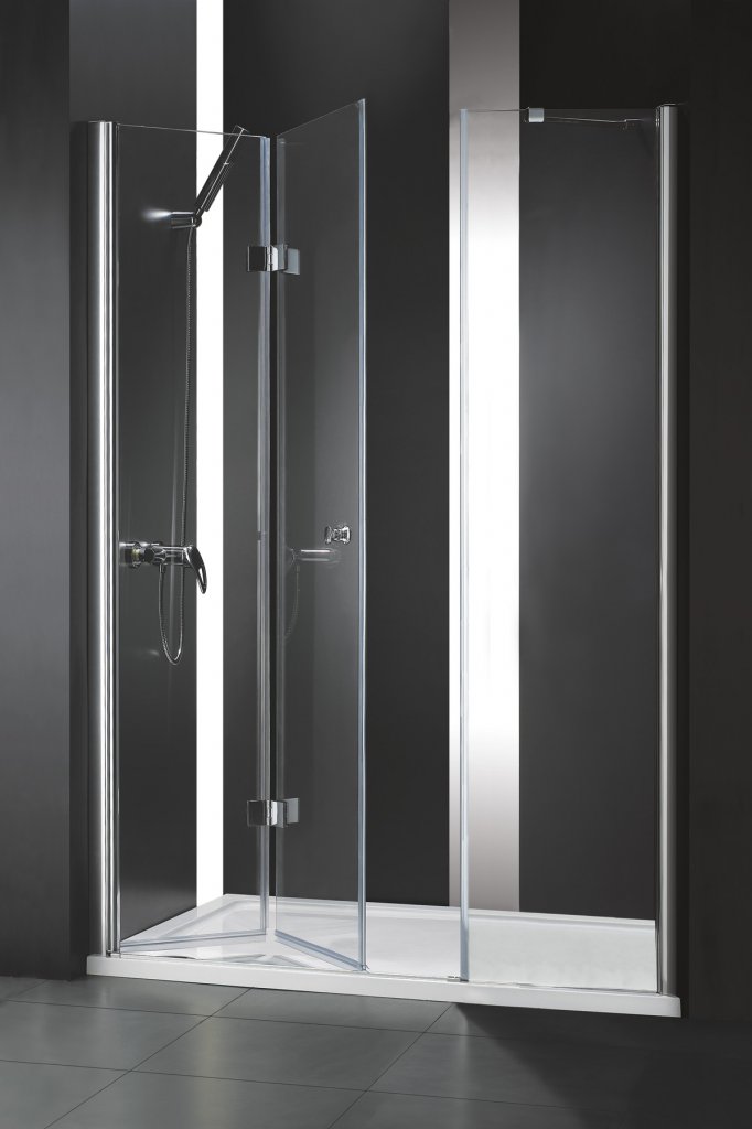 душевая дверь cezares elena-w-bs-13-80+50/50-c-cr 173x195 стекло прозрачное, профиль хром