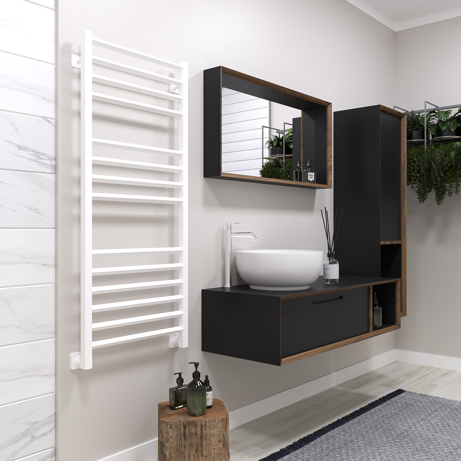 полотенцесушитель водяной stinox sorento luxe 50x120 белый матовый