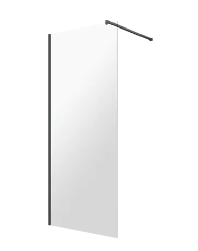душевой уголок omnires marina black dnr11x bltr 110 стекла прозрачные, профиль черный