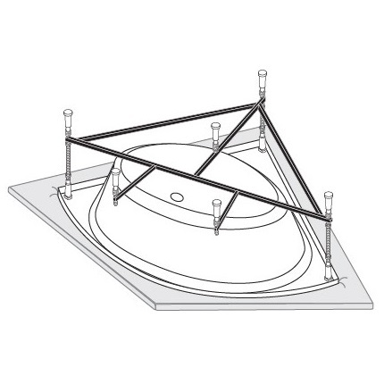 каркас к ванне vagnerplast veronela corner vpk140140 140x140