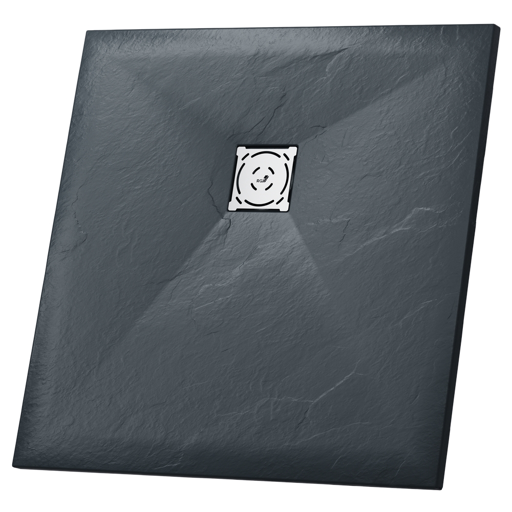 душевой поддон rgw stone tray st-0075g 75х75x2,5 графит