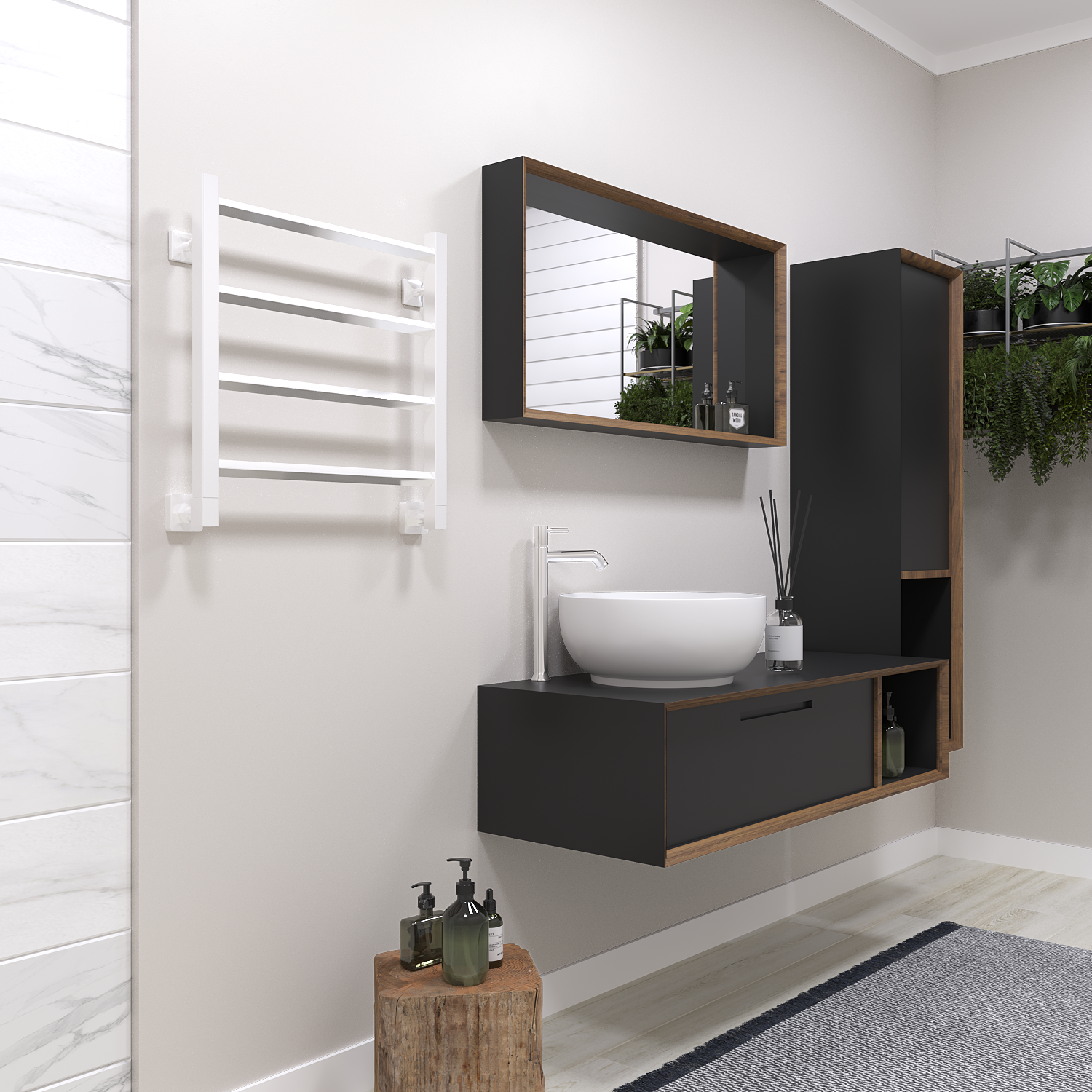 полотенцесушитель водяной stinox sorento 50x50 белый глянец