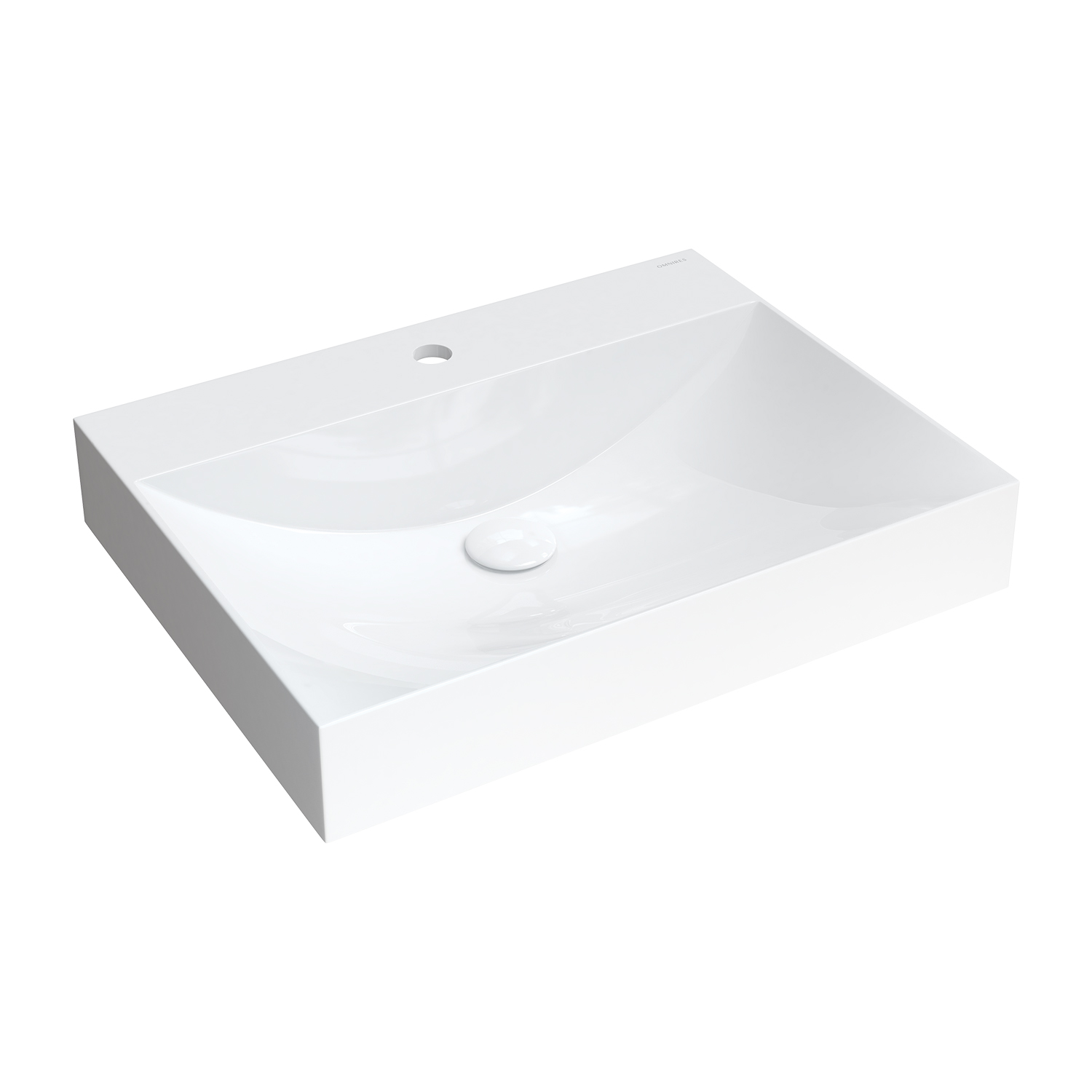 умывальник omnires naxos m+ 60x46 белый глянец