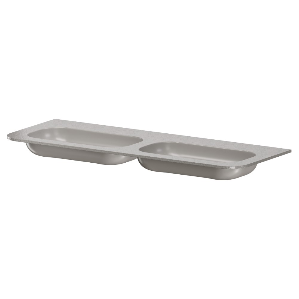 умывальник моноблок armadi art voi 140 см 786-140-sf-sg без отв. stone finish stone grey, серый камень