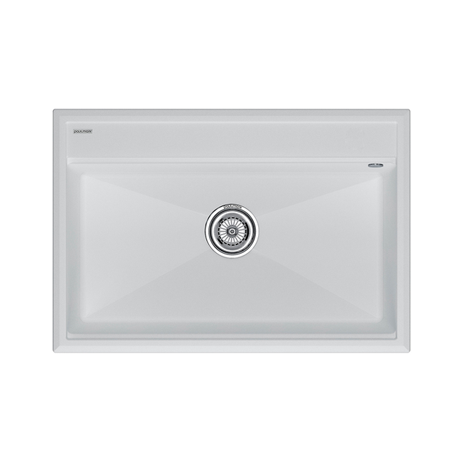 кухонная мойка paulmark stepia-750 pm117551-wh 75x51 белый