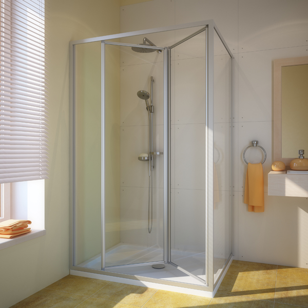 душевой уголок gutewetter practic rectan gk-404 85x80 (матовый хром/полистирол rain)