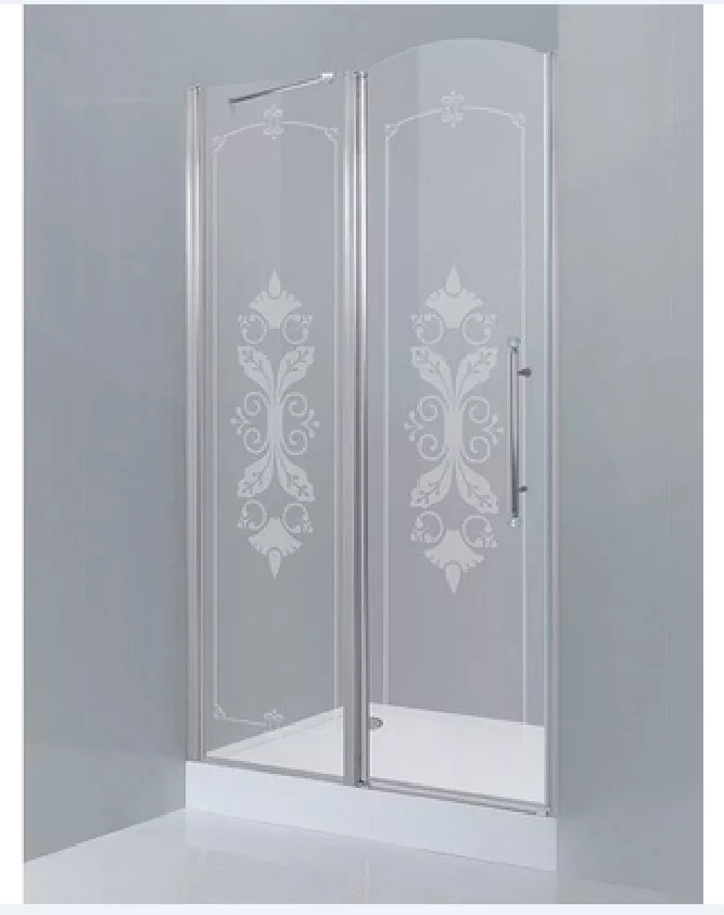 душевая дверь cezares giubileo-60/40-cp-cr-l 100x195 левая, стекла с рисунком, профиль хром
