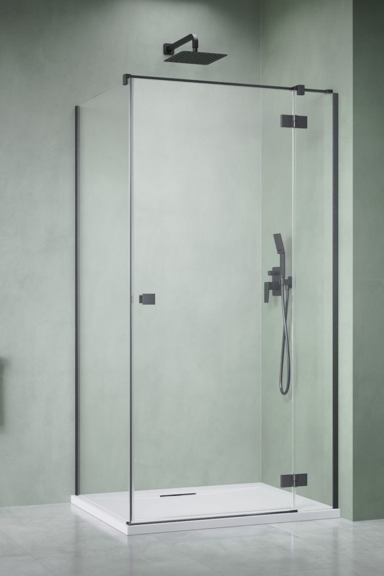 душевой уголок radaway essenza 8 brushed gunmetal kdj 120x75 правый, стекла прозрачные, профиль брашированная оружейная сталь