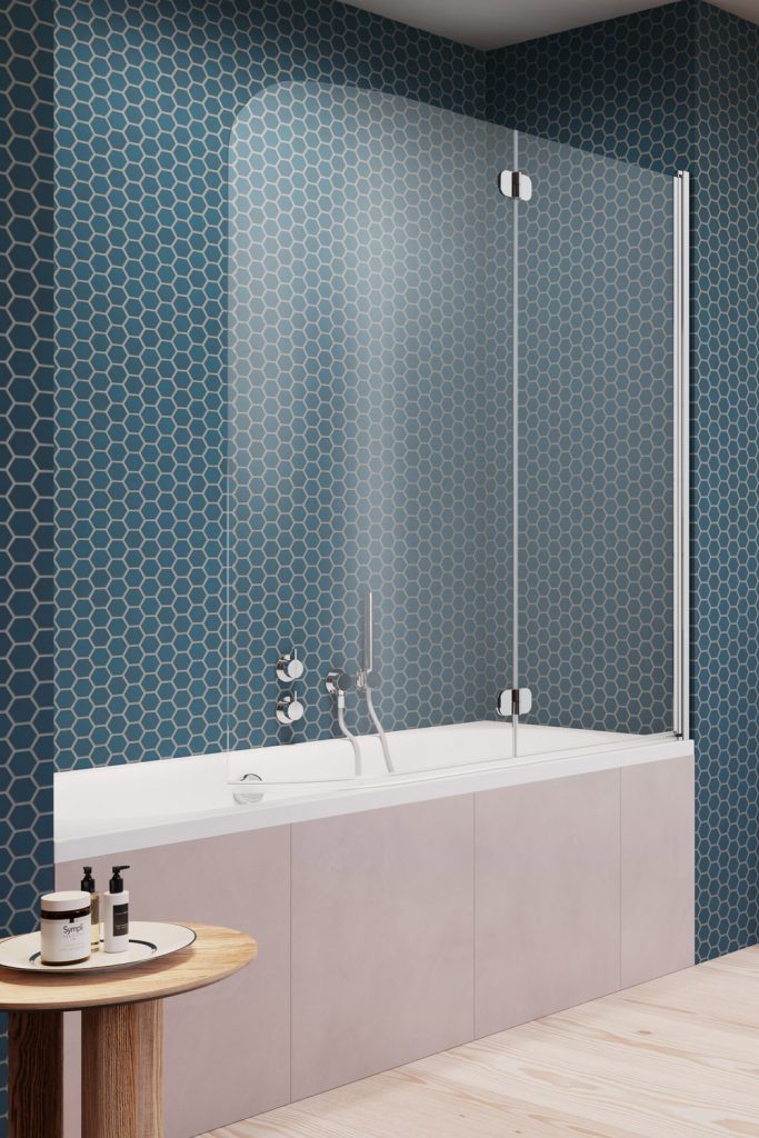 шторка на ванну radaway eos pnd i 130x152 стекло прозрачное